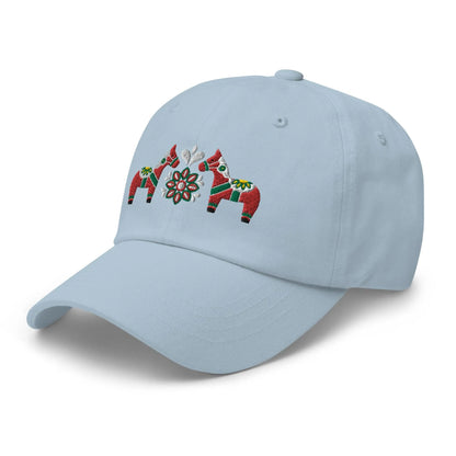 Swedish Dala Horse Embroidered Dad Hat - Red - The Global Wanderer