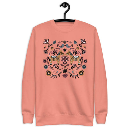 Swedish Dala Horse Fleece Sweatshirt - Light - The Global Wanderer