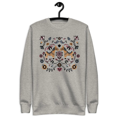 Swedish Dala Horse Fleece Sweatshirt - Light - The Global Wanderer