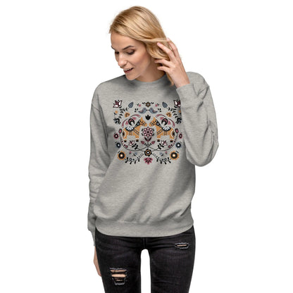 Swedish Dala Horse Fleece Sweatshirt - Light - The Global Wanderer