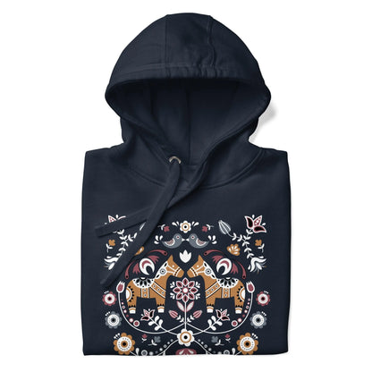 Swedish Dala Horse Hoodie - The Global Wanderer