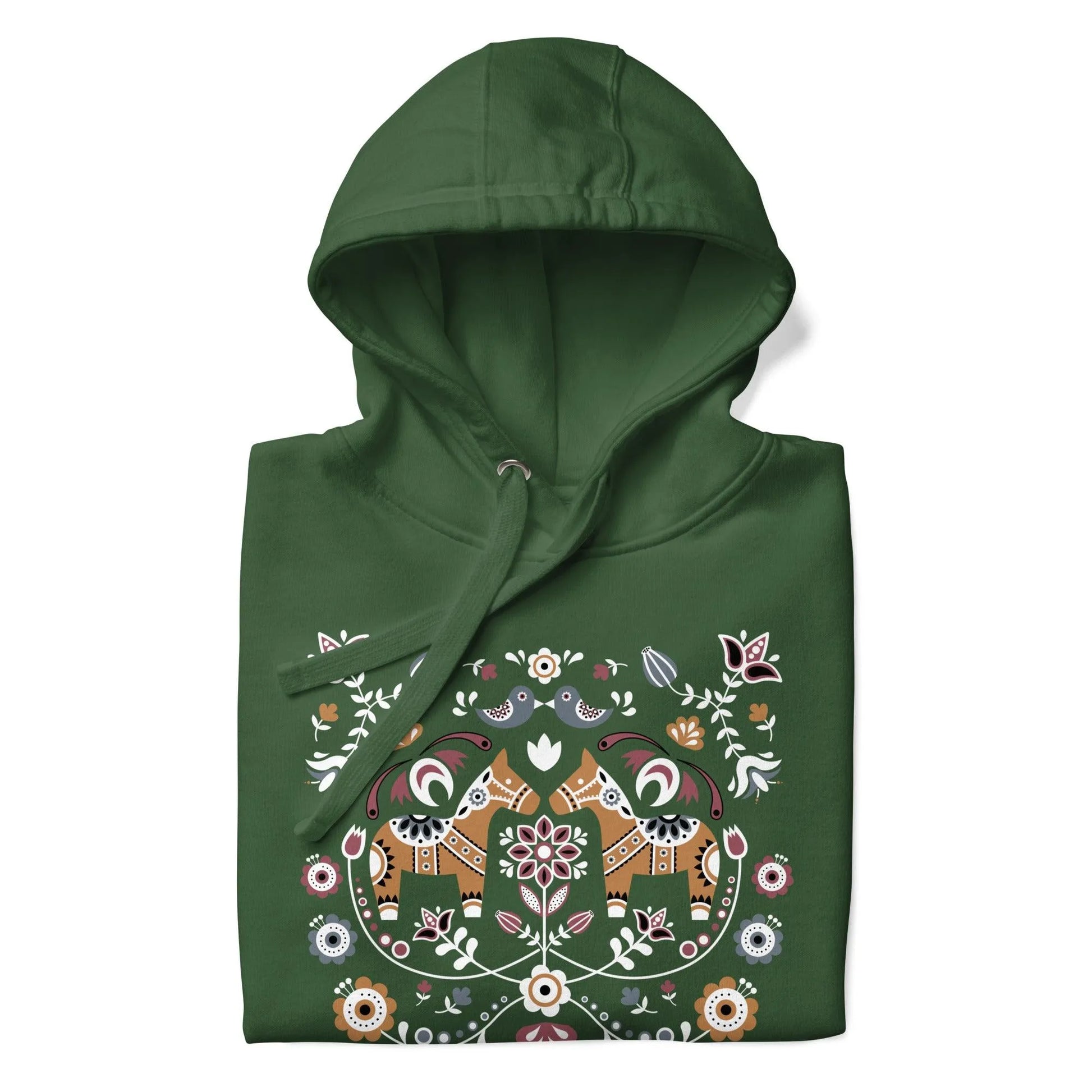 Swedish Dala Horse Hoodie - The Global Wanderer