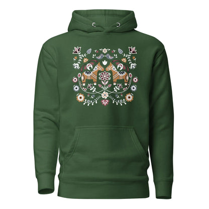 Swedish Dala Horse Hoodie - The Global Wanderer