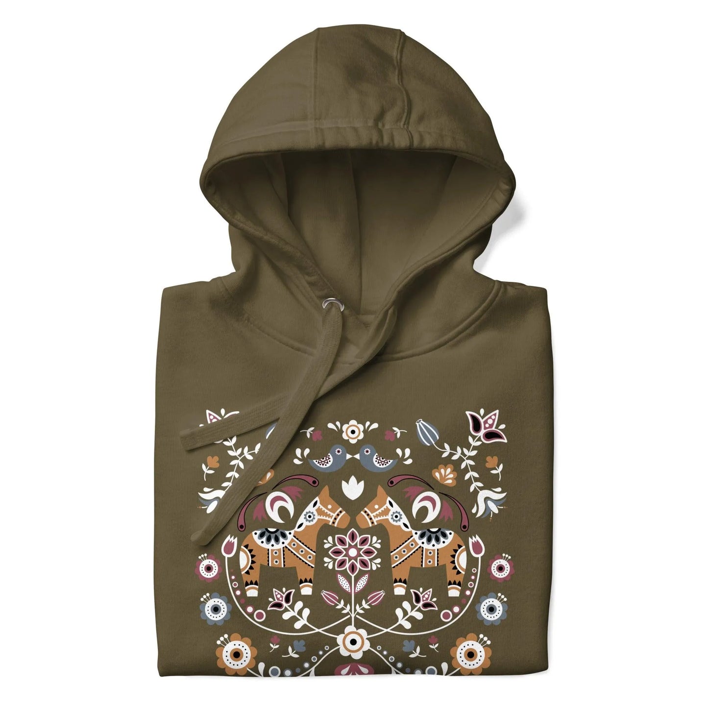 Swedish Dala Horse Hoodie - The Global Wanderer