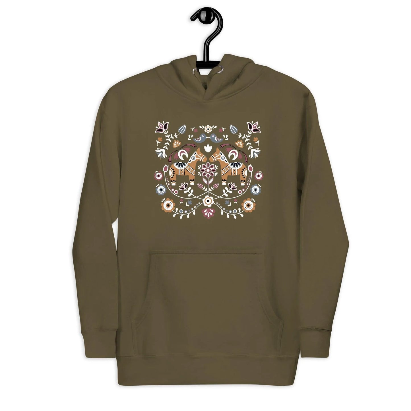 Swedish Dala Horse Hoodie - The Global Wanderer