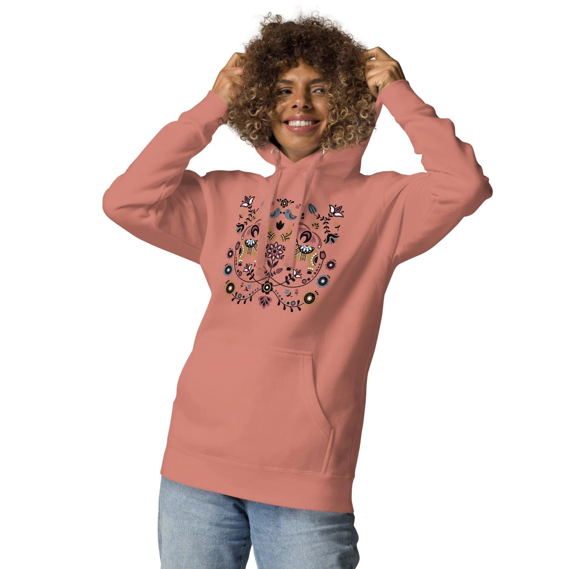 Swedish Dala Horse Hoodie - The Global Wanderer