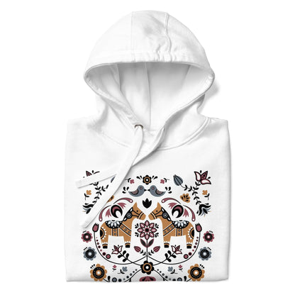 Swedish Dala Horse Hoodie - The Global Wanderer