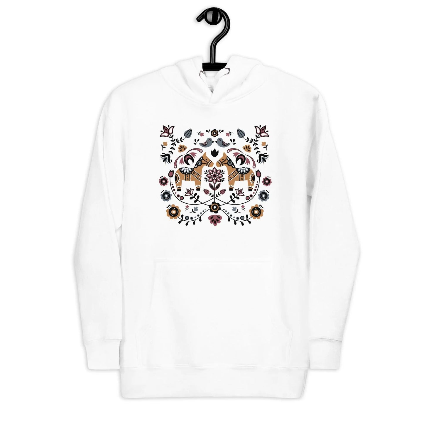 Swedish Dala Horse Hoodie - The Global Wanderer