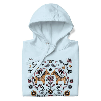 Swedish Dala Horse Hoodie - The Global Wanderer