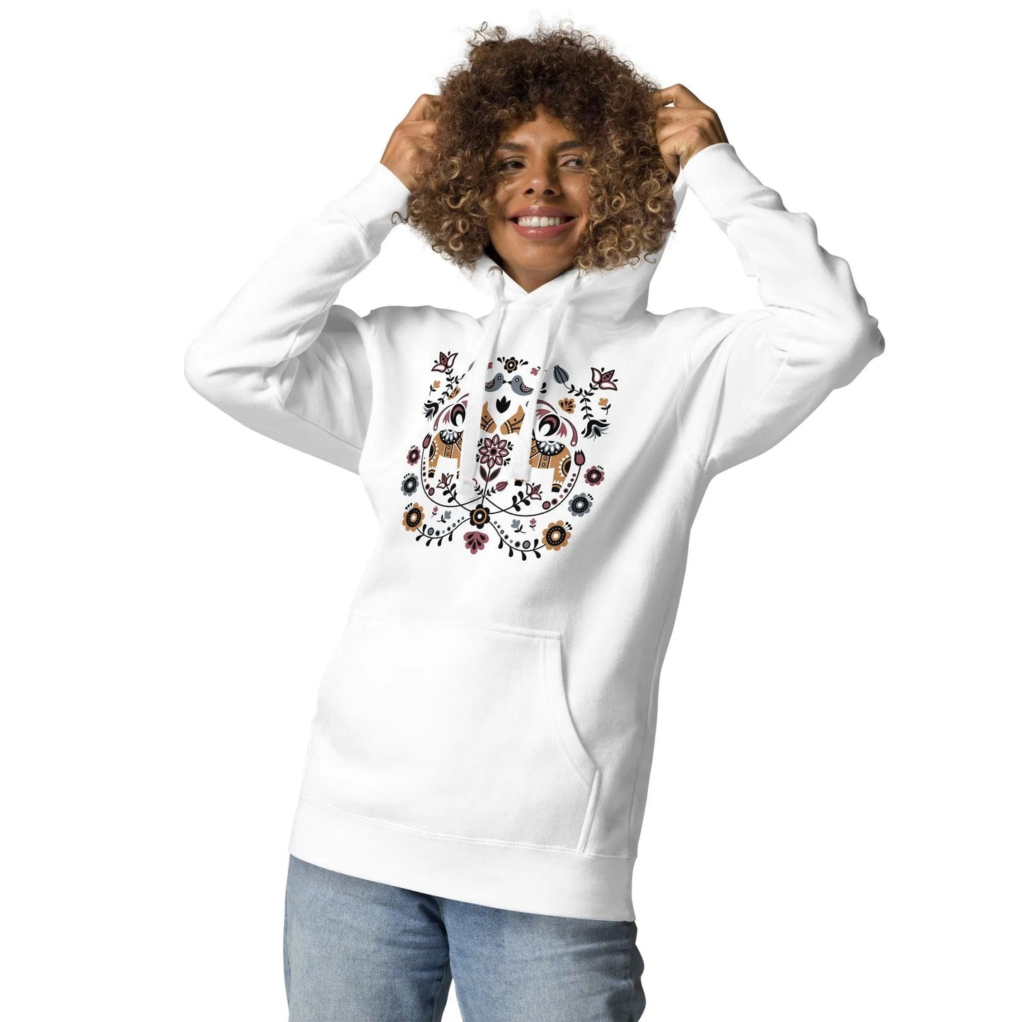 Swedish Dala Horse Hoodie - The Global Wanderer