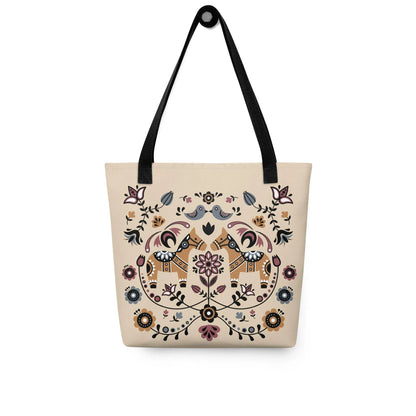 Swedish Dala Horse Tote Bag - The Global Wanderer