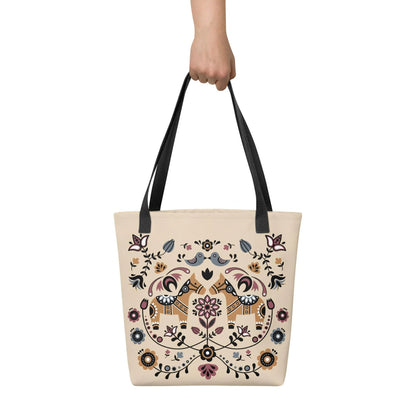 Swedish Dala Horse Tote Bag - The Global Wanderer