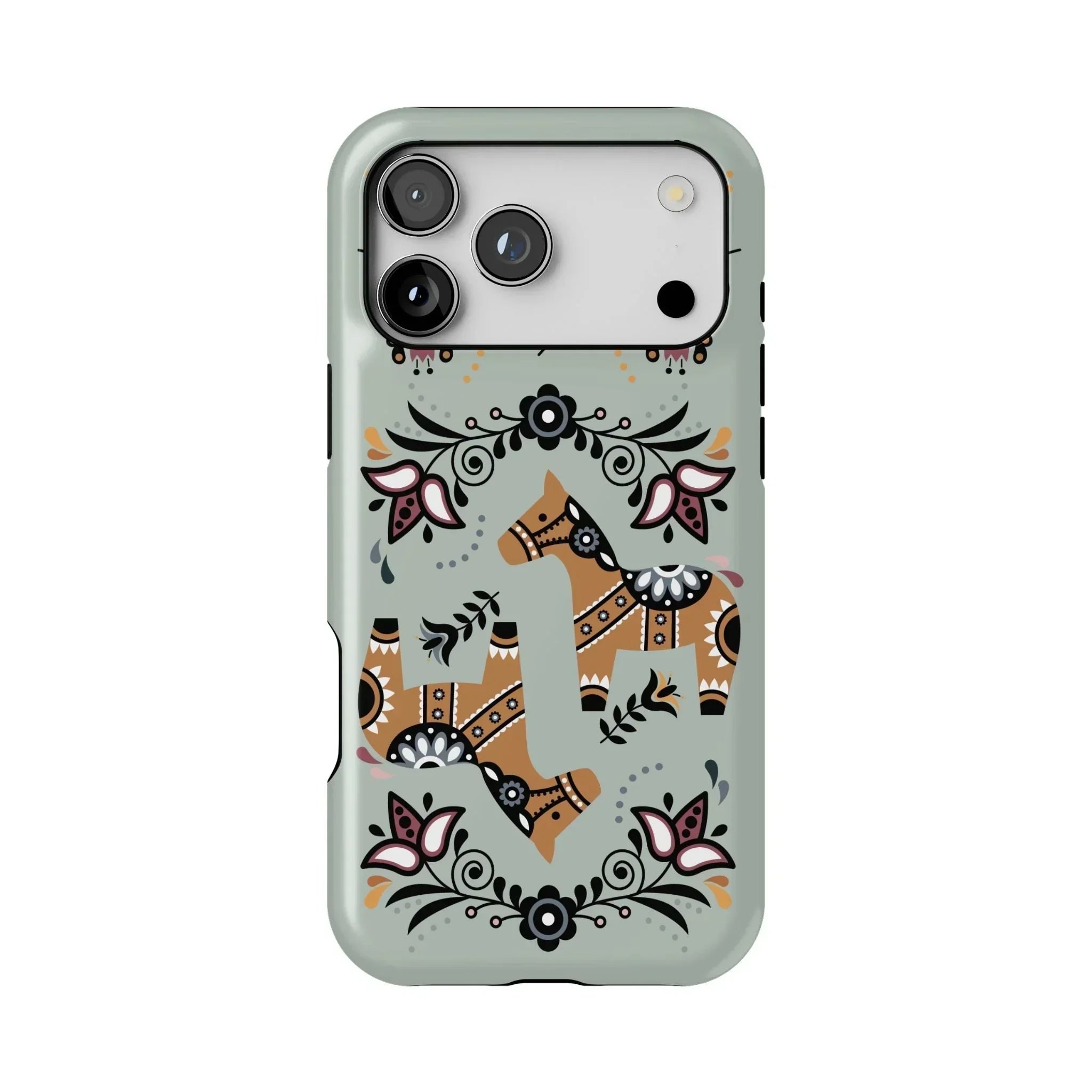 Swedish Dala Horse Tough MagSafe iPhone Case - The Global Wanderer