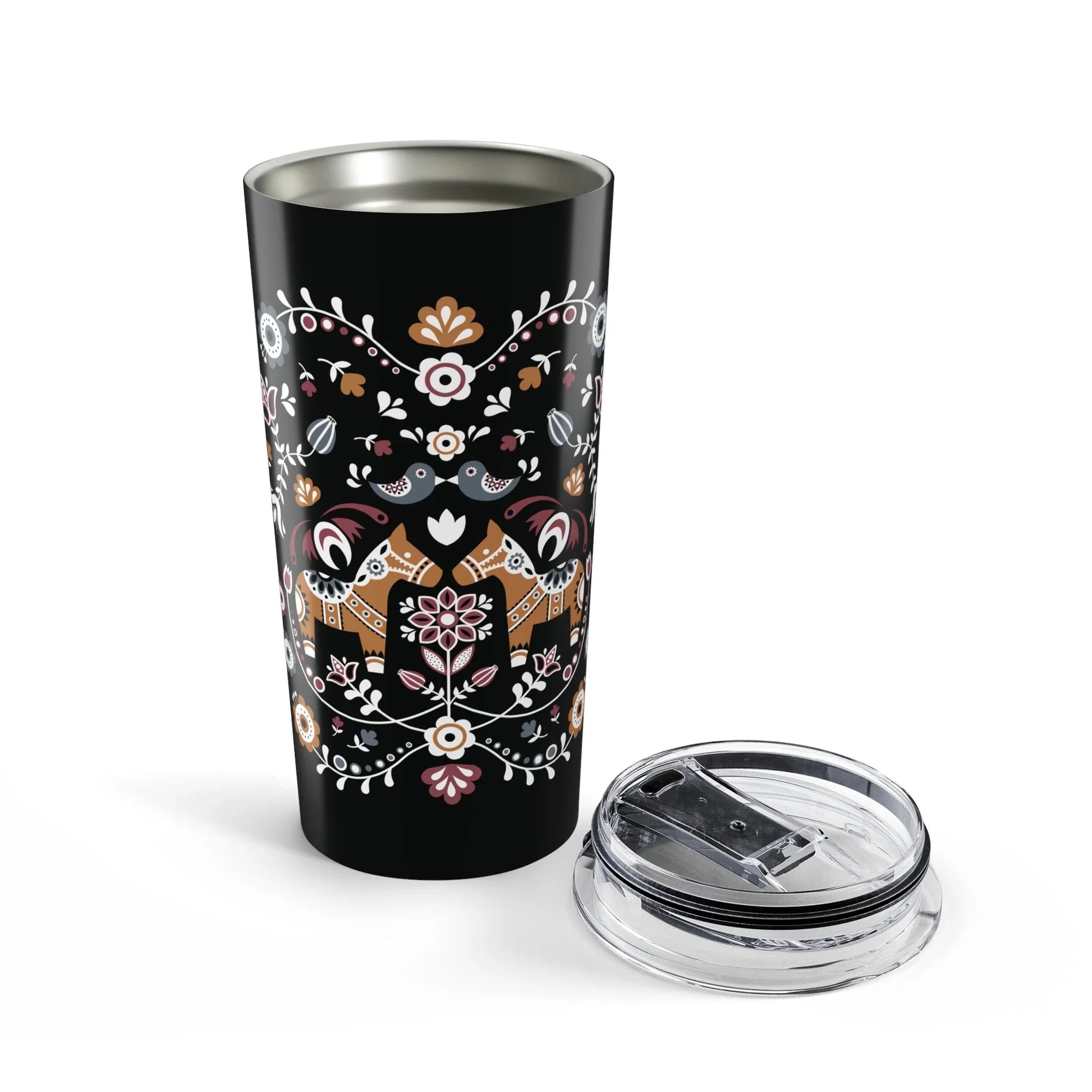 Swedish Dala Horse Tumbler - The Global Wanderer