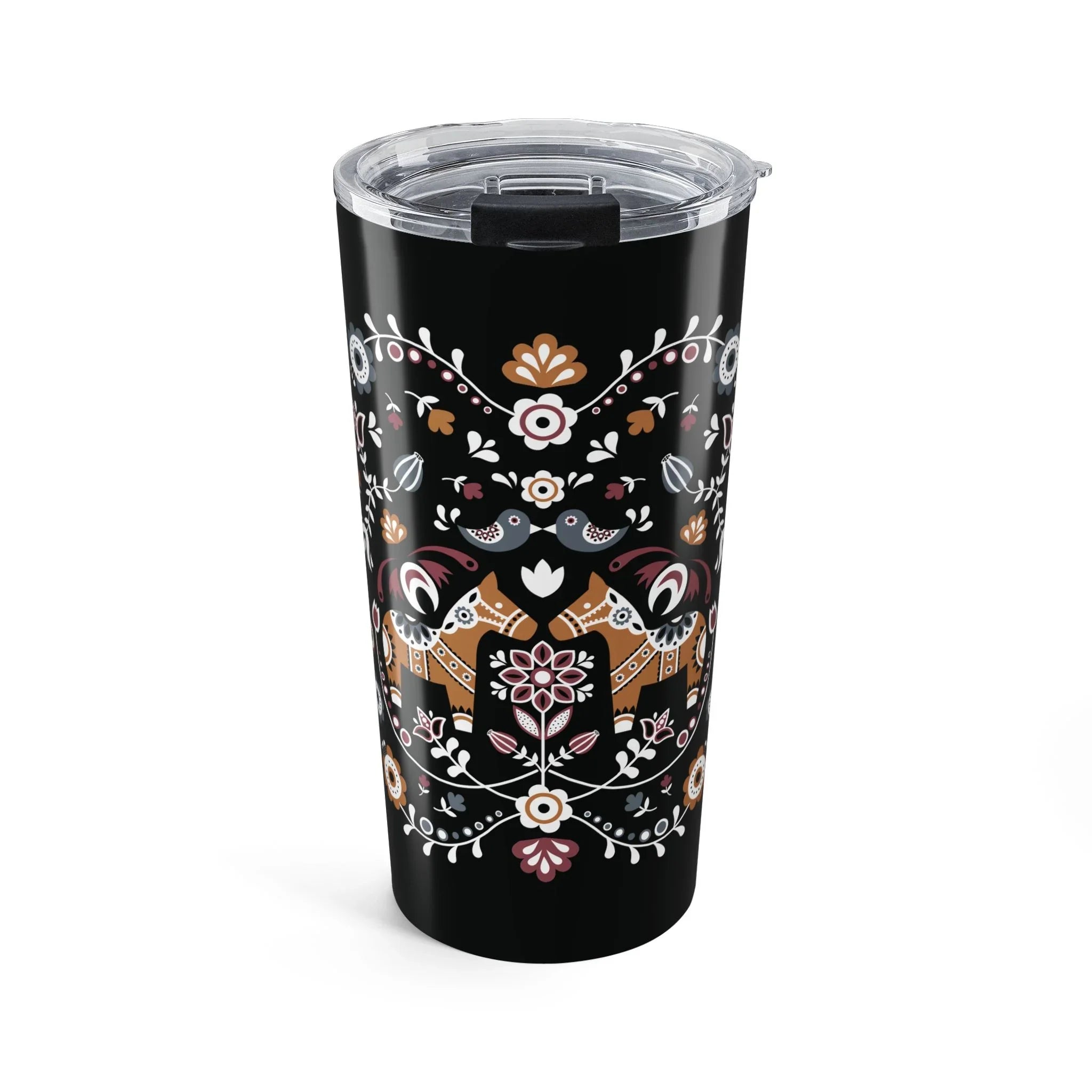 Swedish Dala Horse Tumbler - The Global Wanderer
