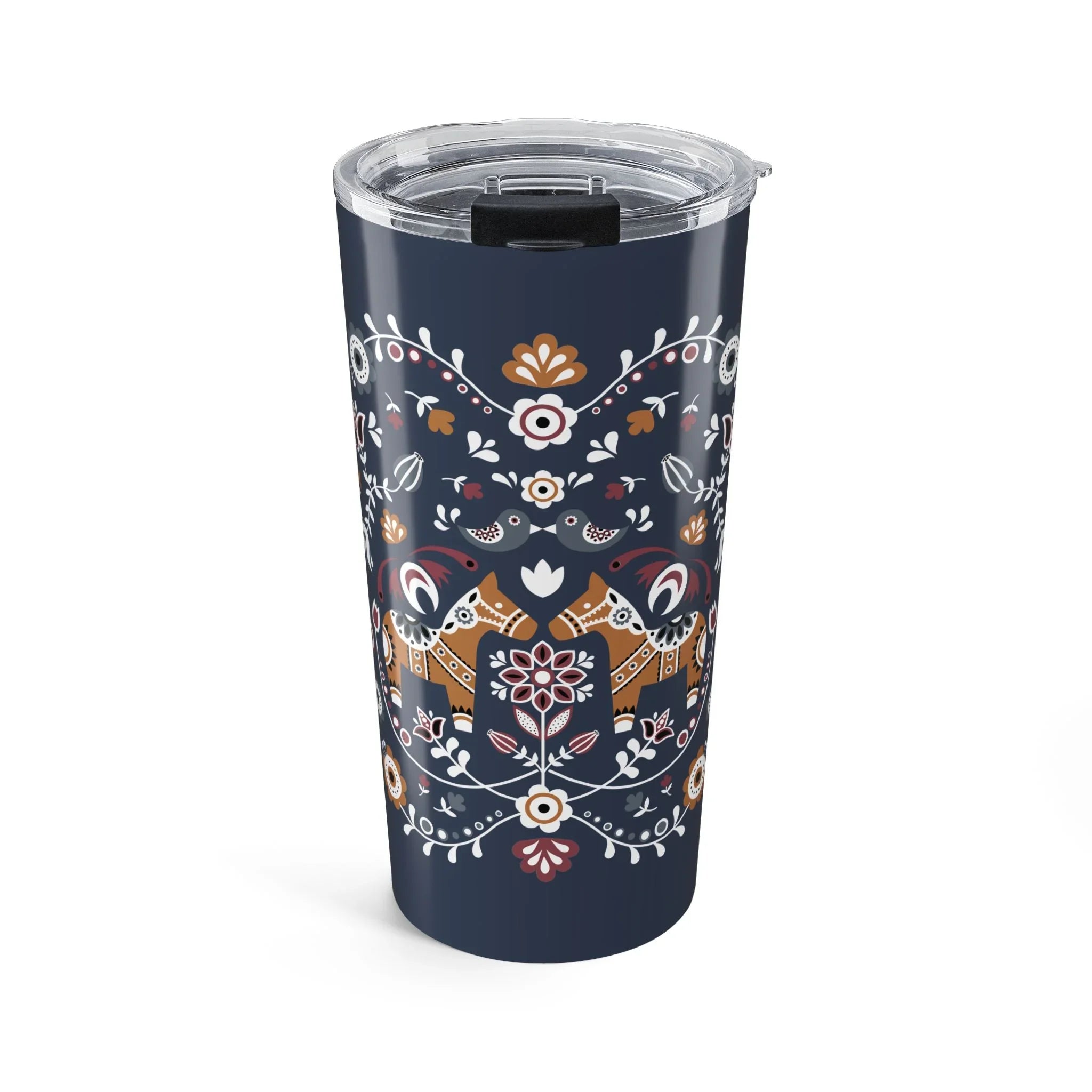Swedish Dala Horse Tumbler - The Global Wanderer