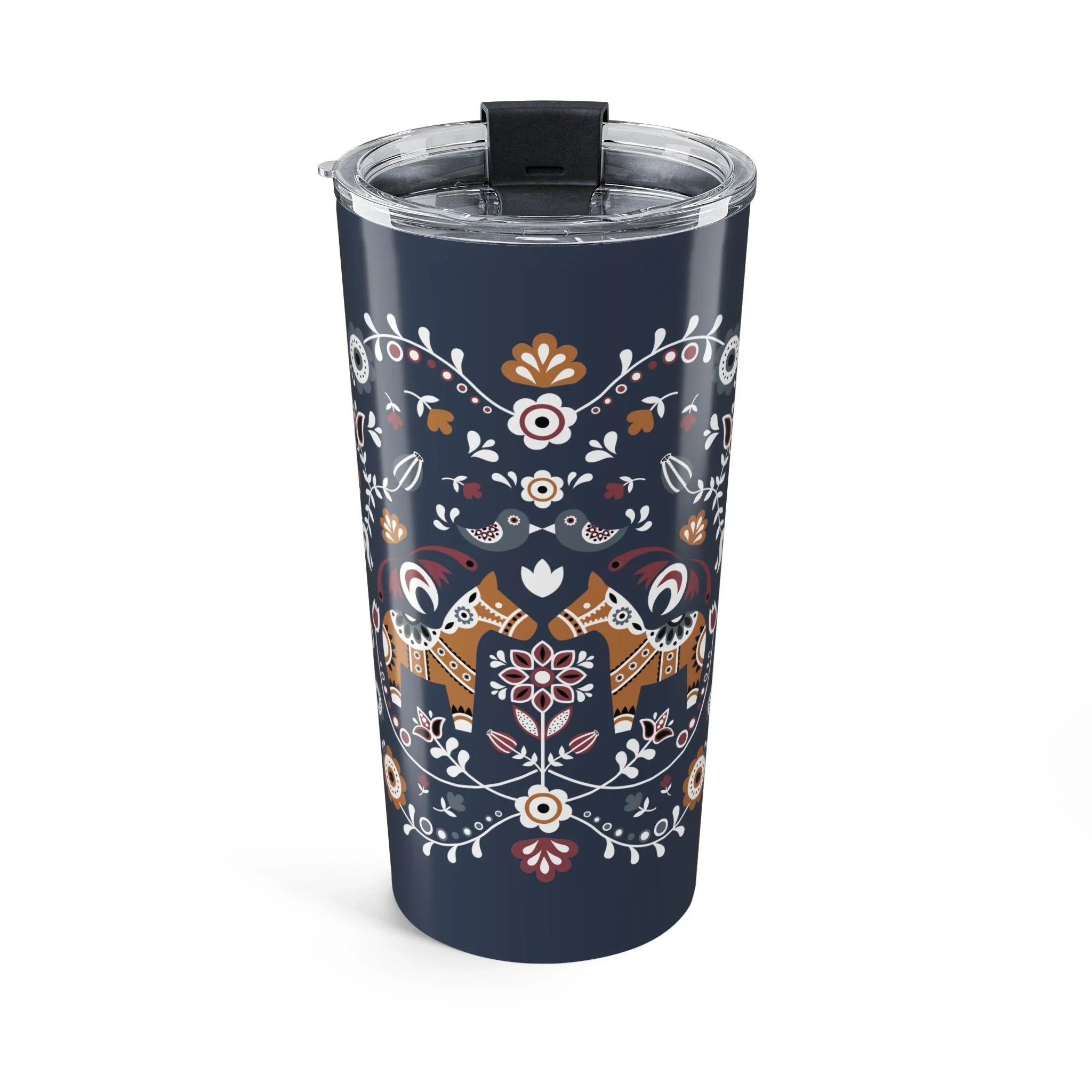 Swedish Dala Horse Tumbler - The Global Wanderer