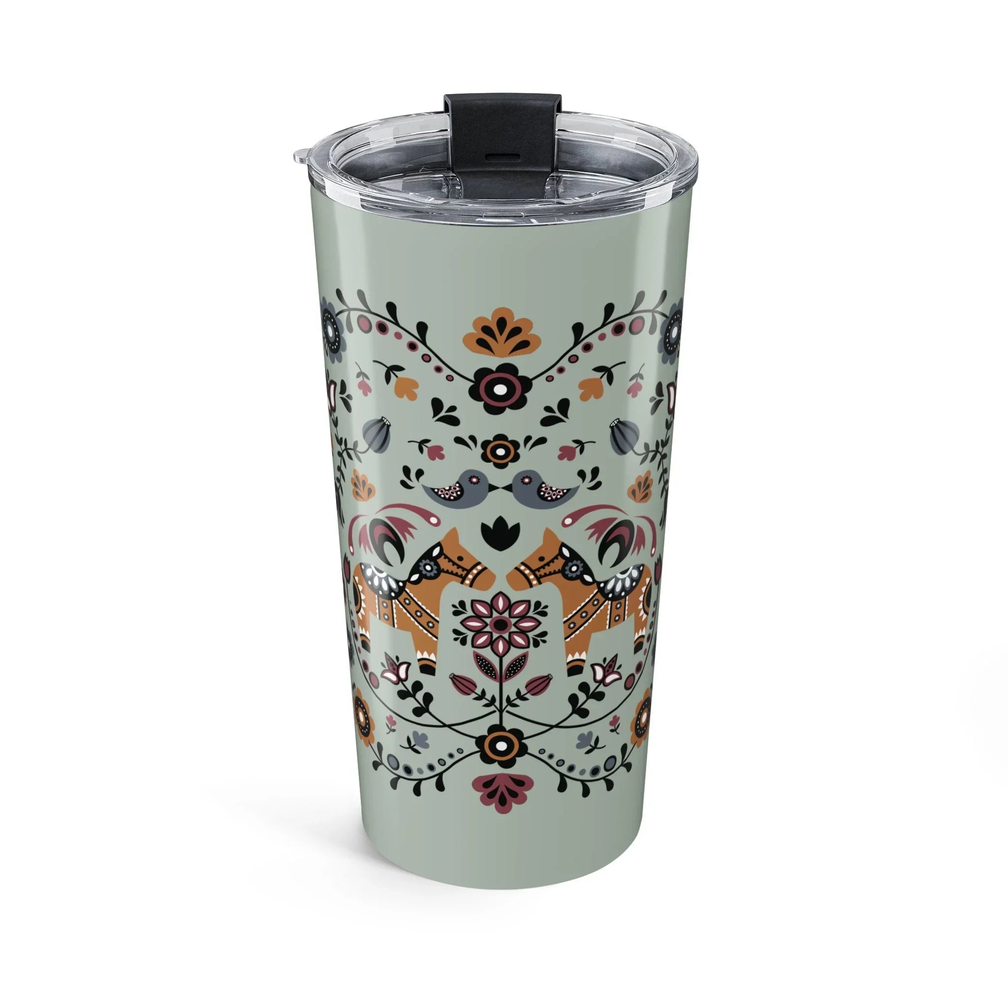 Swedish Dala Horse Tumbler - The Global Wanderer