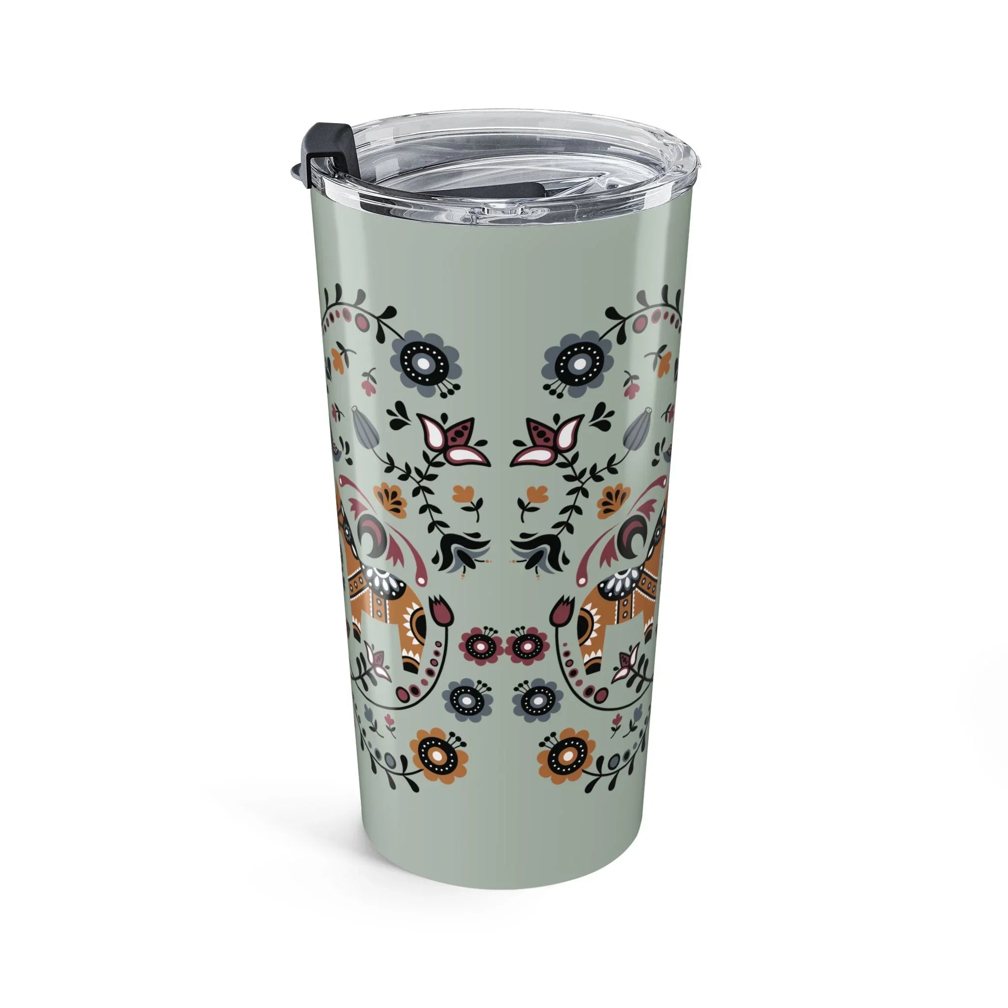 Swedish Dala Horse Tumbler - The Global Wanderer