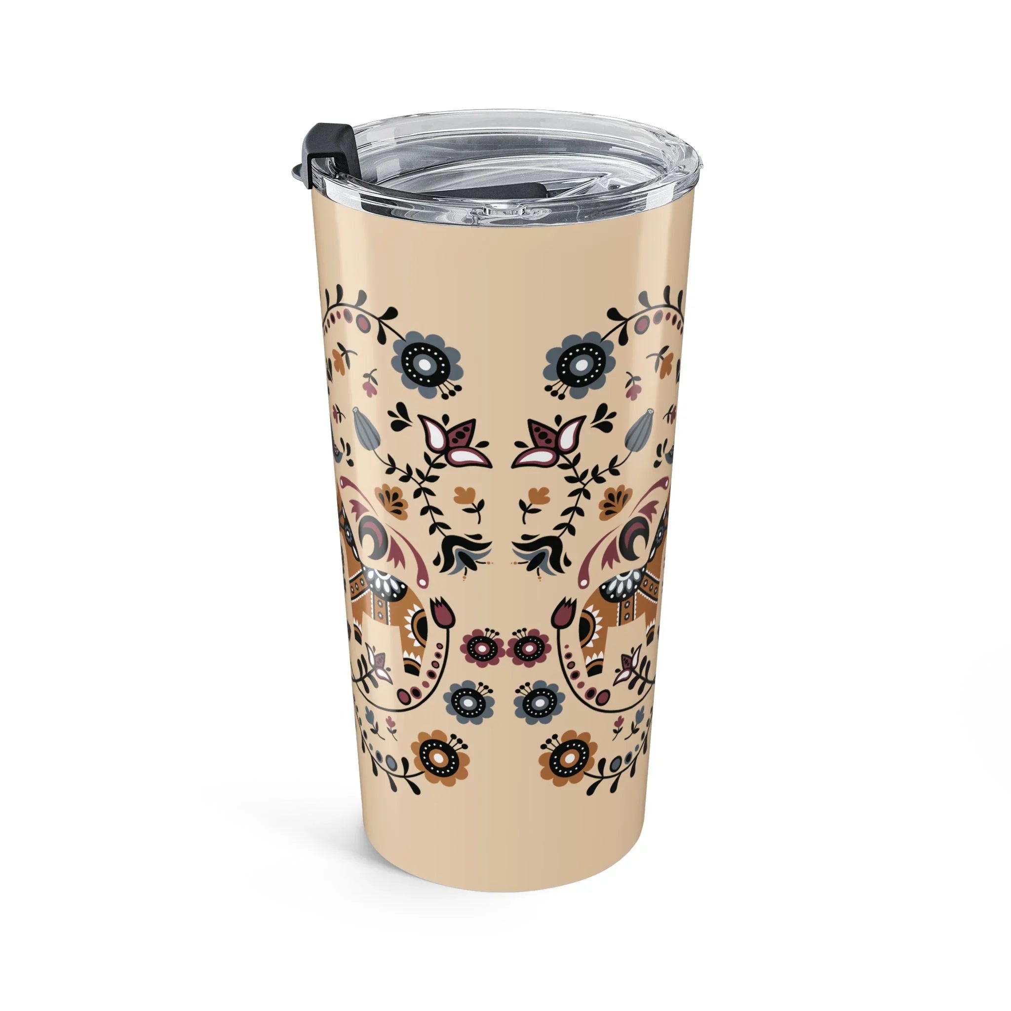 Swedish Dala Horse Tumbler - The Global Wanderer