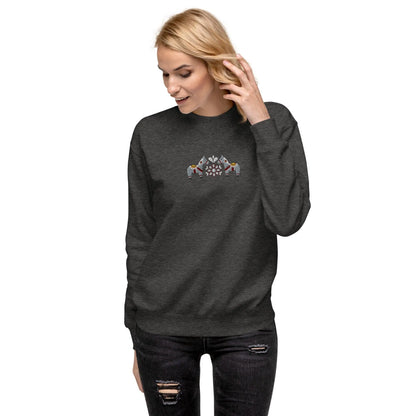 Swedish Gray Dala Horse Sweatshirt - Embroidered - The Global Wanderer