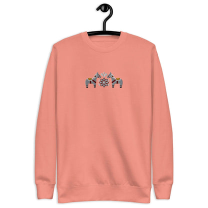 Swedish Gray Dala Horse Sweatshirt - Embroidered - The Global Wanderer