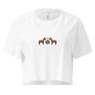 Swedish Red Dala Horse Embroidered Cropped T-Shirt - The Global Wanderer