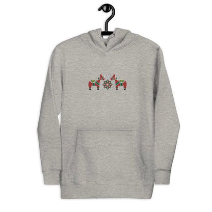 Swedish Red Dala Horse Embroidered Hoodie - The Global Wanderer