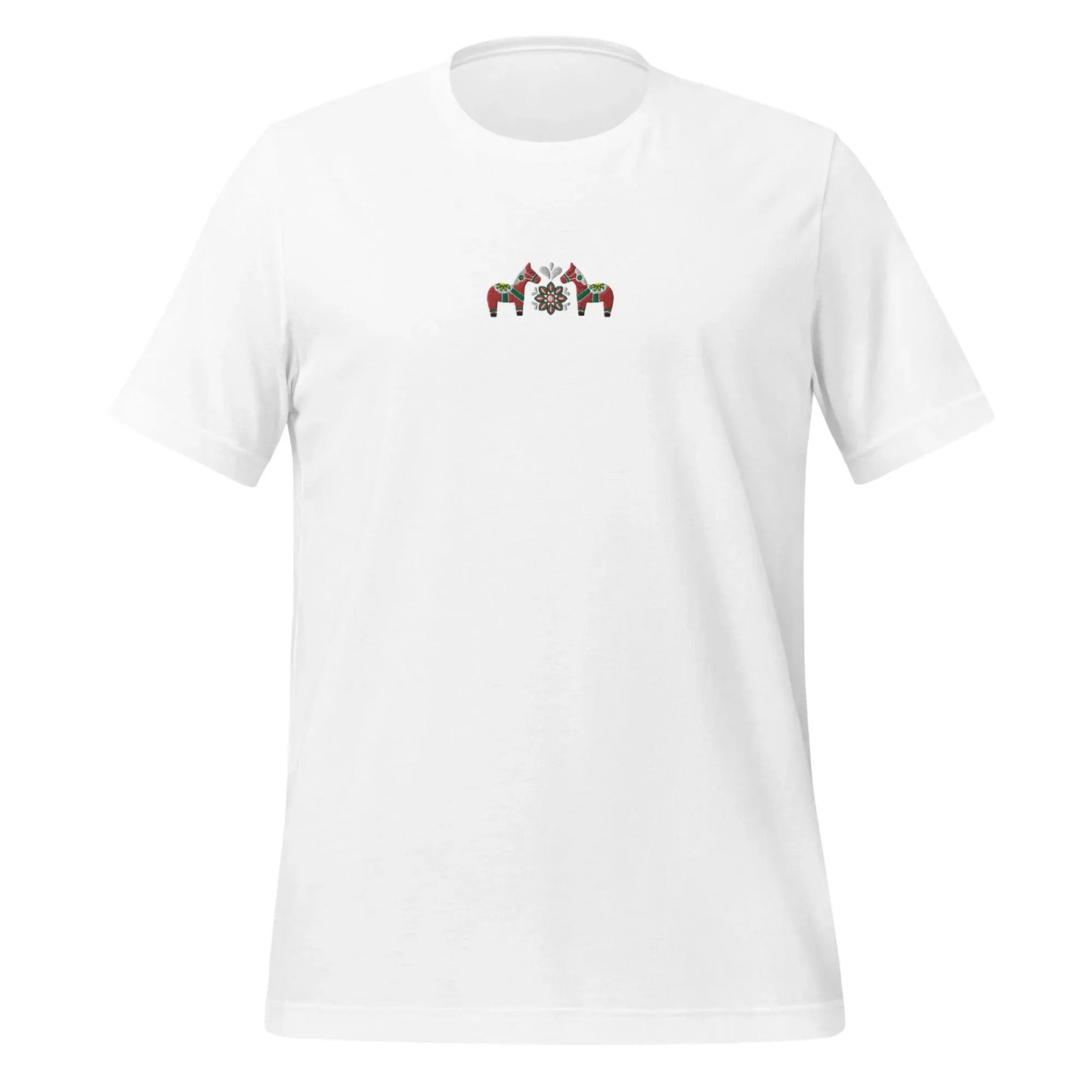 Swedish Red Dala Horse Embroidered T-Shirt - The Global Wanderer