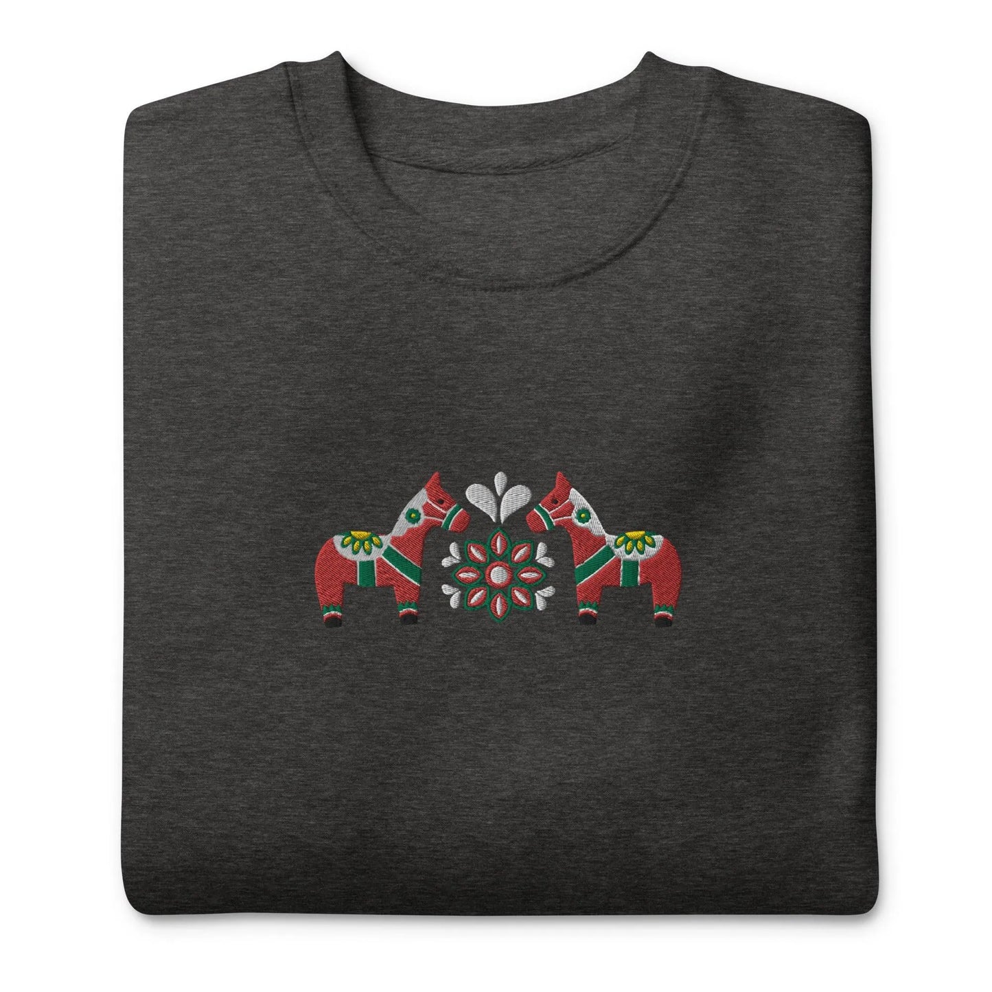 Swedish Red Dala Horse Sweatshirt - Embroidered - The Global Wanderer