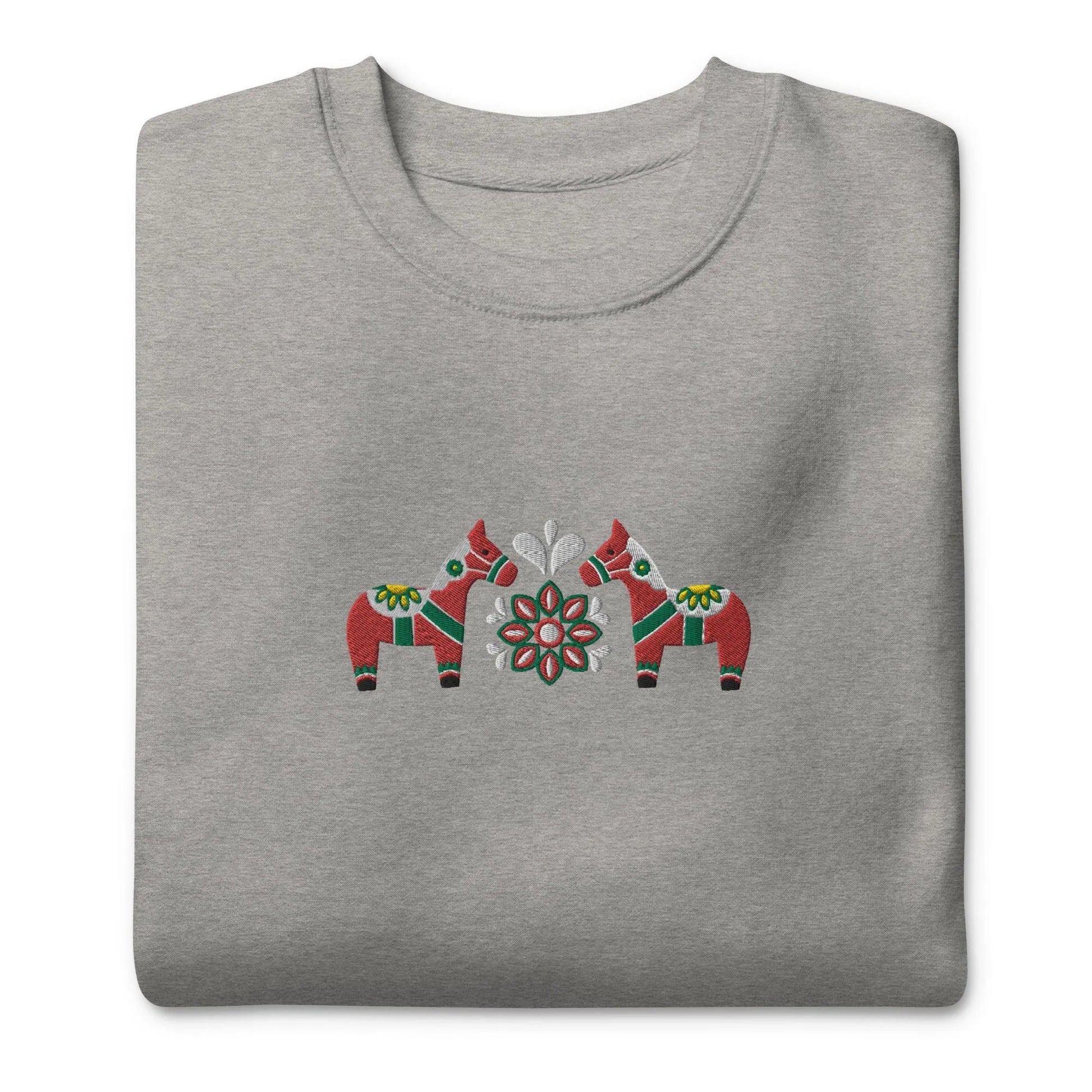 Swedish Red Dala Horse Sweatshirt - Embroidered - The Global Wanderer