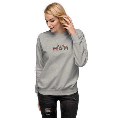 Swedish Red Dala Horse Sweatshirt - Embroidered - The Global Wanderer