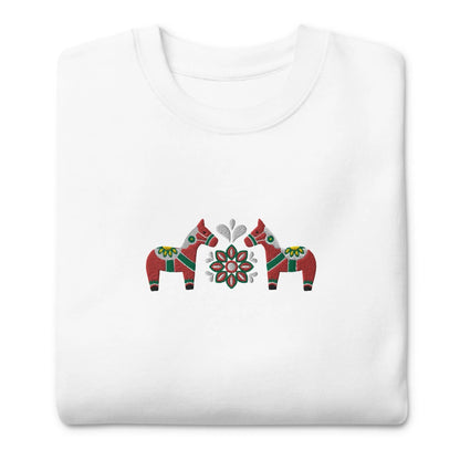 Swedish Red Dala Horse Sweatshirt - Embroidered - The Global Wanderer