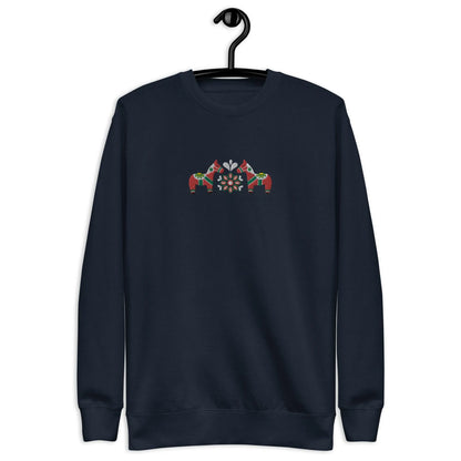 Swedish Red Dala Horse Sweatshirt - Embroidered - The Global Wanderer