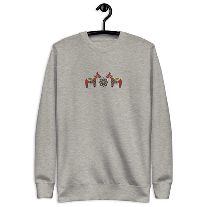 Swedish Red Dala Horse Sweatshirt - Embroidered - The Global Wanderer