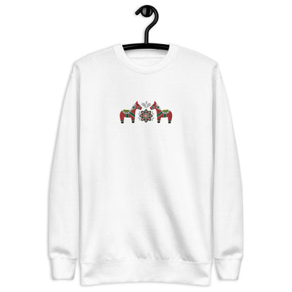 Swedish Red Dala Horse Sweatshirt - Embroidered - The Global Wanderer