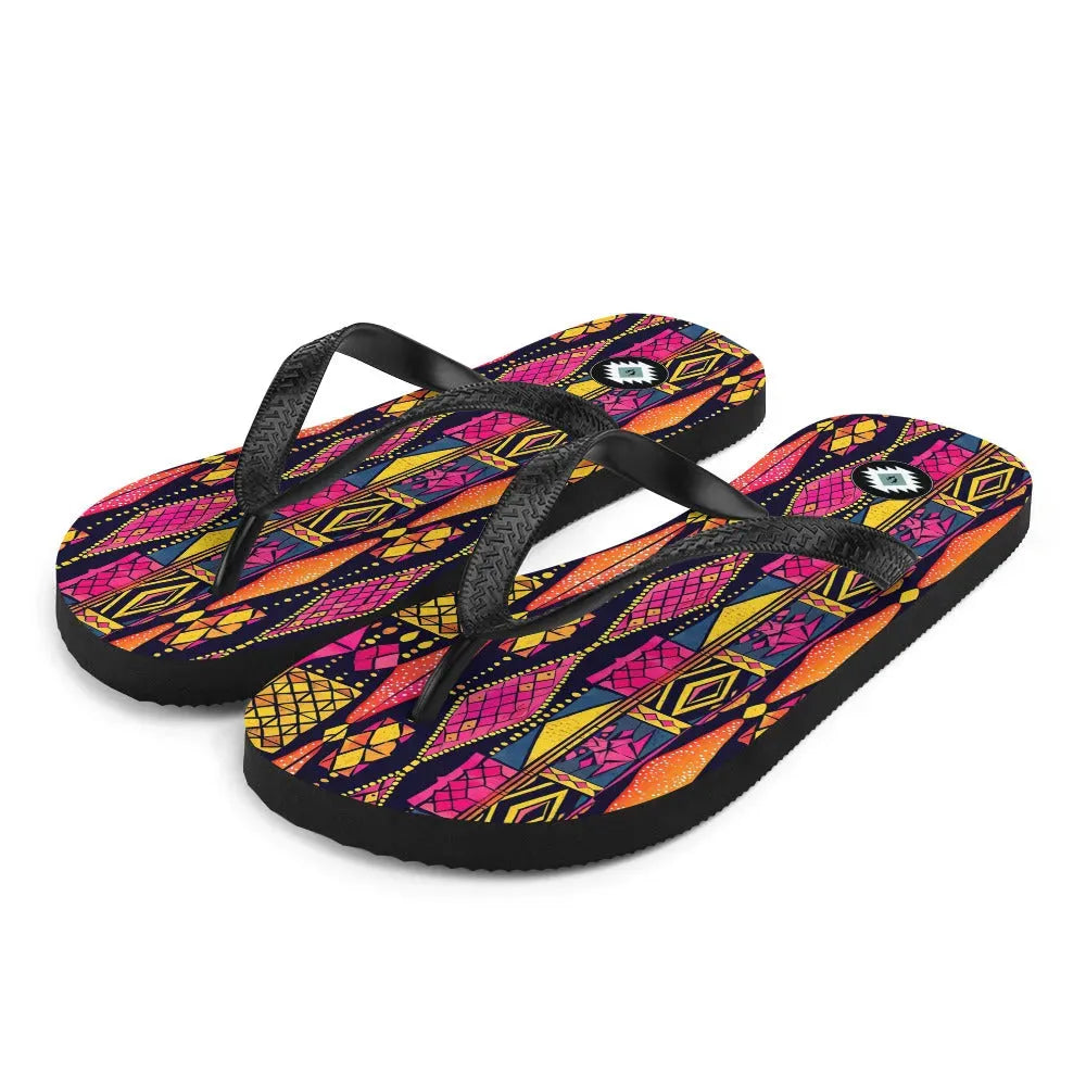 Ghanaian Kente Cloth Flip Flops - The Global Wanderer