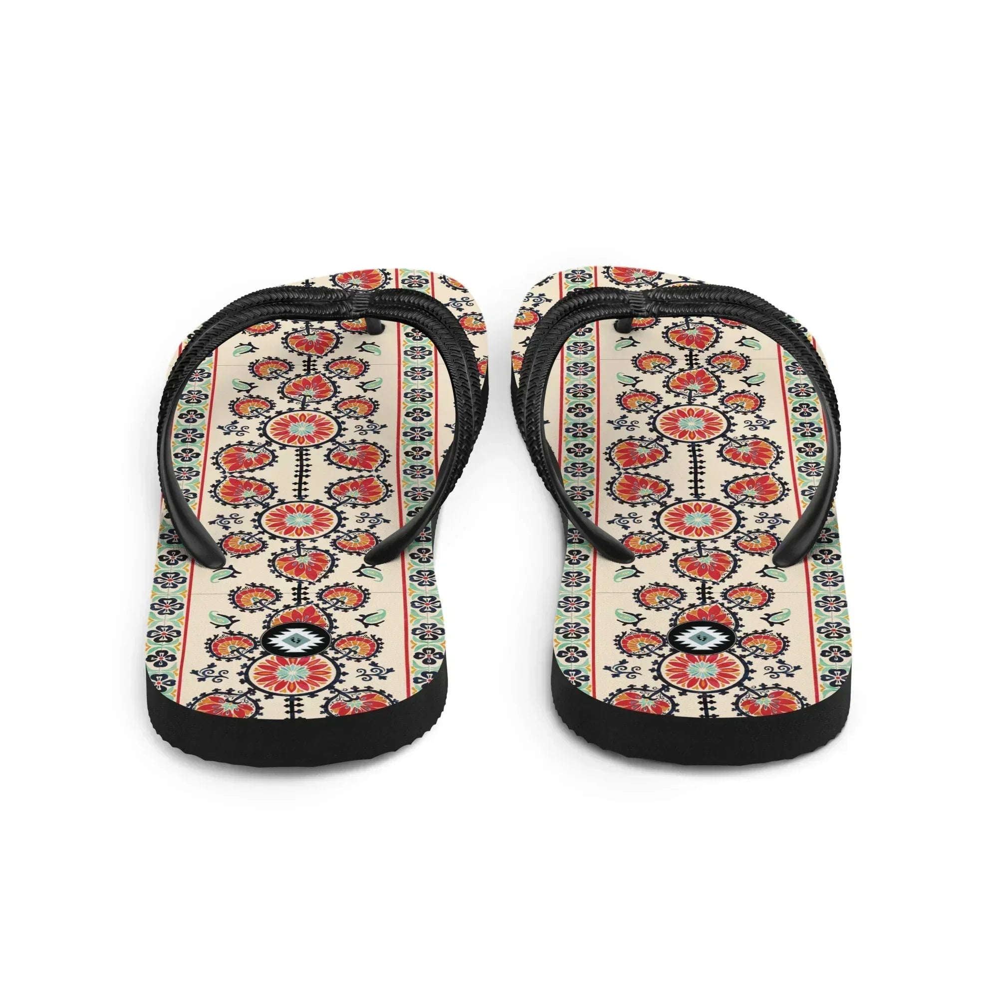 Tashkent Suzani Flip Flops - The Global Wanderer