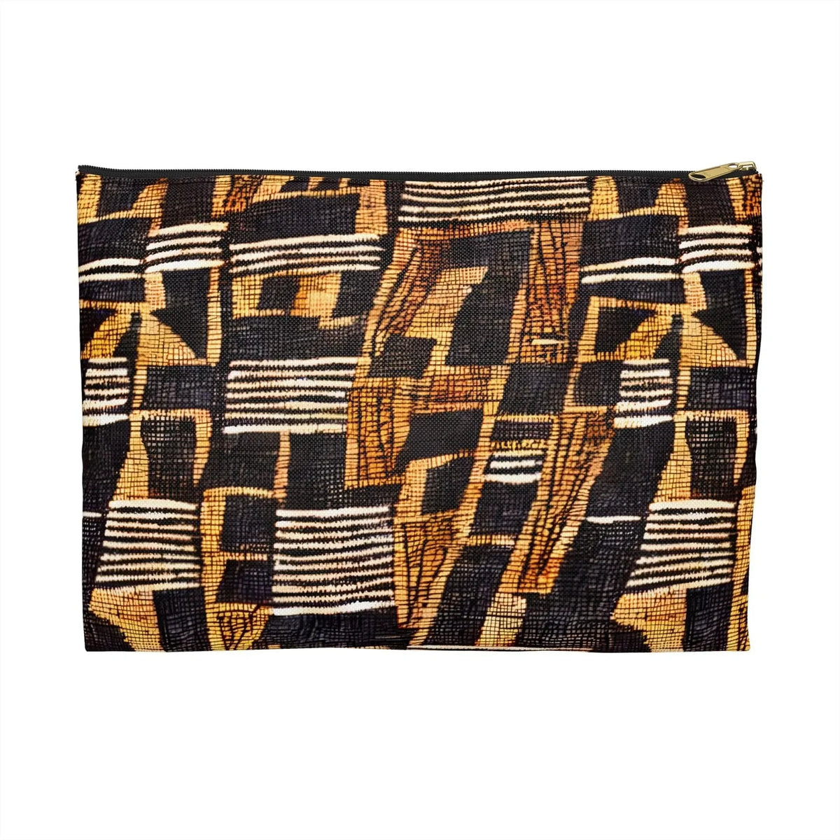 Timbuktu Gold Mud Cloth Flat Pouch - The Global Wanderer