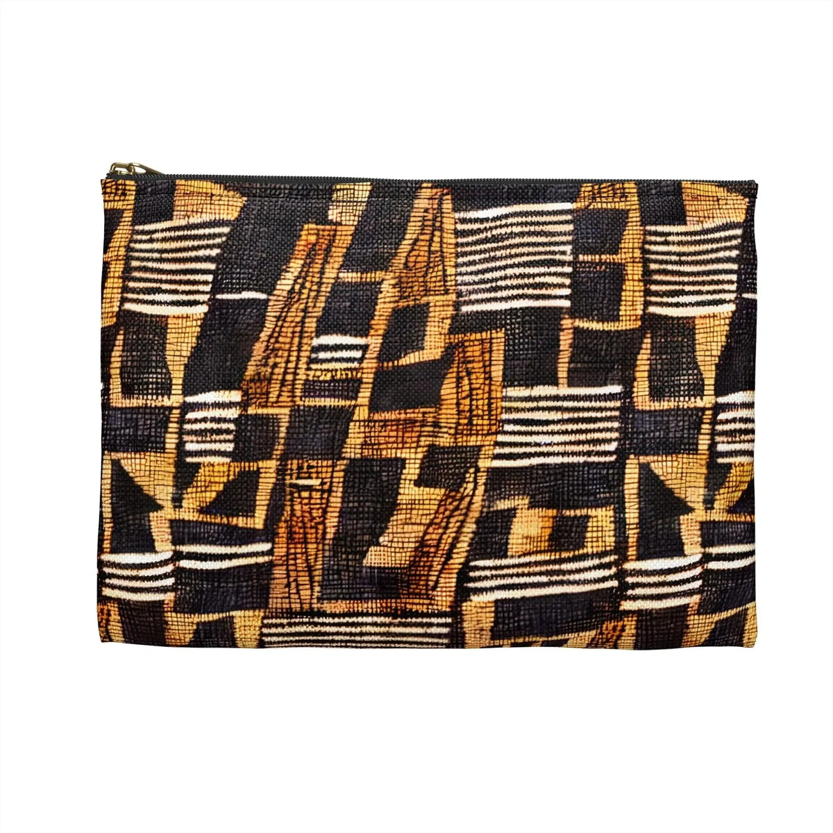Timbuktu Gold Mud Cloth Flat Pouch - The Global Wanderer