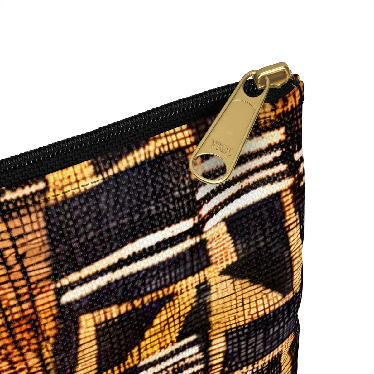 Timbuktu Gold Mud Cloth Flat Pouch - The Global Wanderer