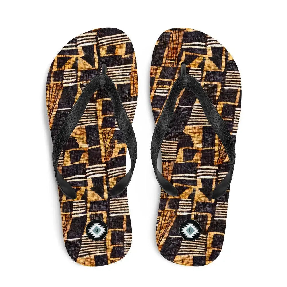 Malian Mud Cloth Flip Flops - The Global Wanderer