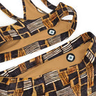 Malian Mud Cloth Recycled High-Waisted Bikini - The Global Wanderer