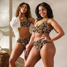 Malian Mud Cloth Recycled High-Waisted Bikini - The Global Wanderer