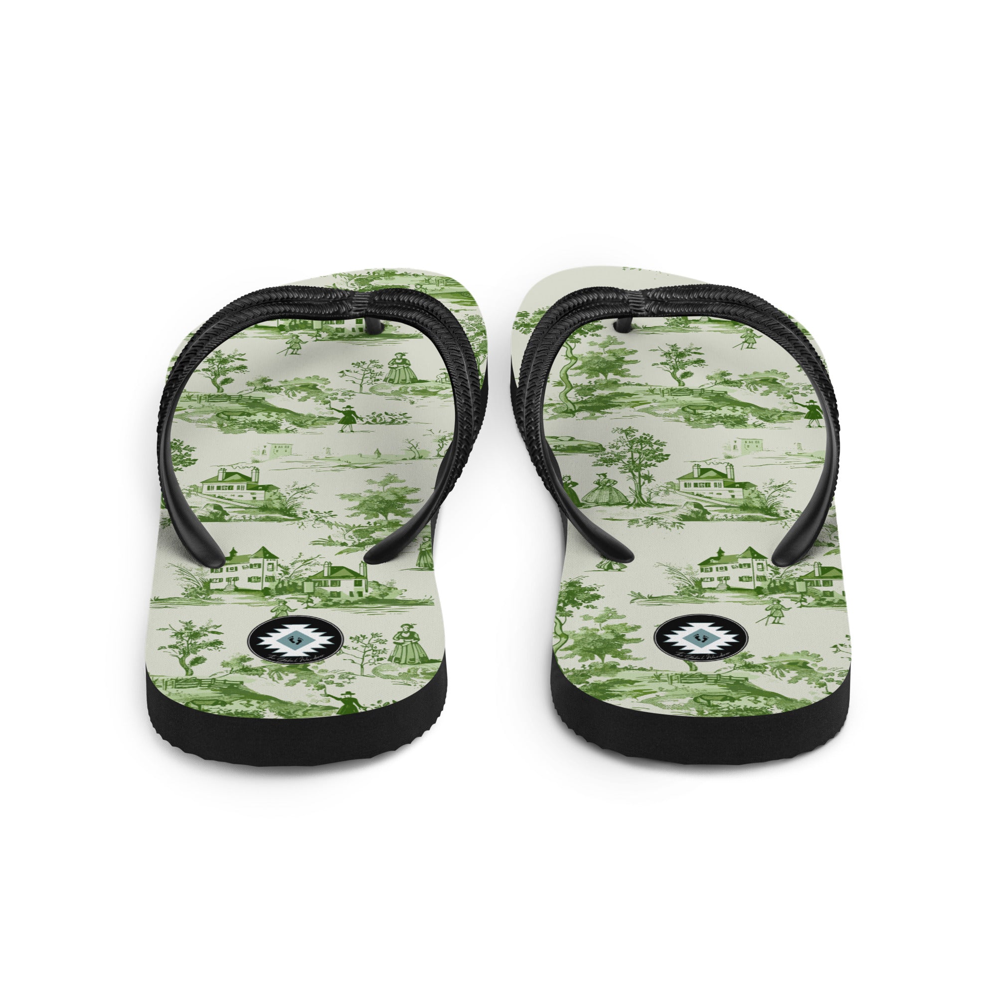 Toile d'Avignon Flip Flops - The Global Wanderer
