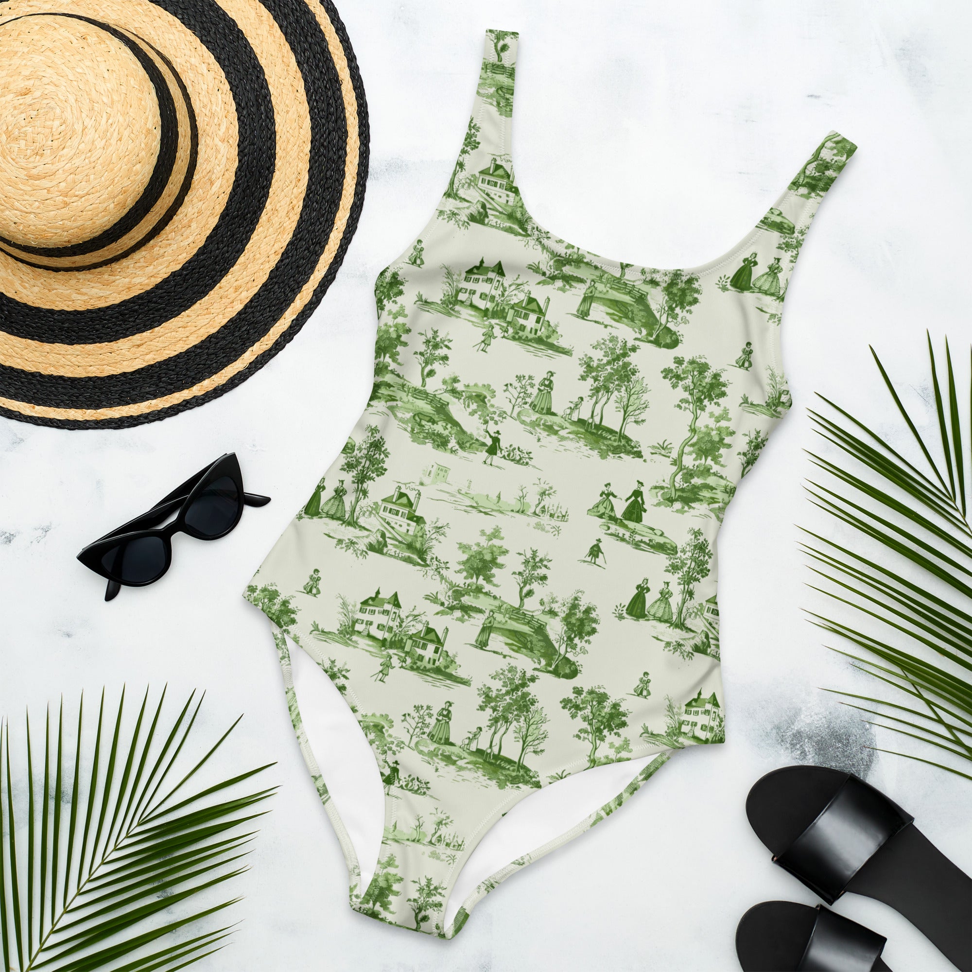 Toile d'Avignon One-Piece Swimsuit - The Global Wanderer