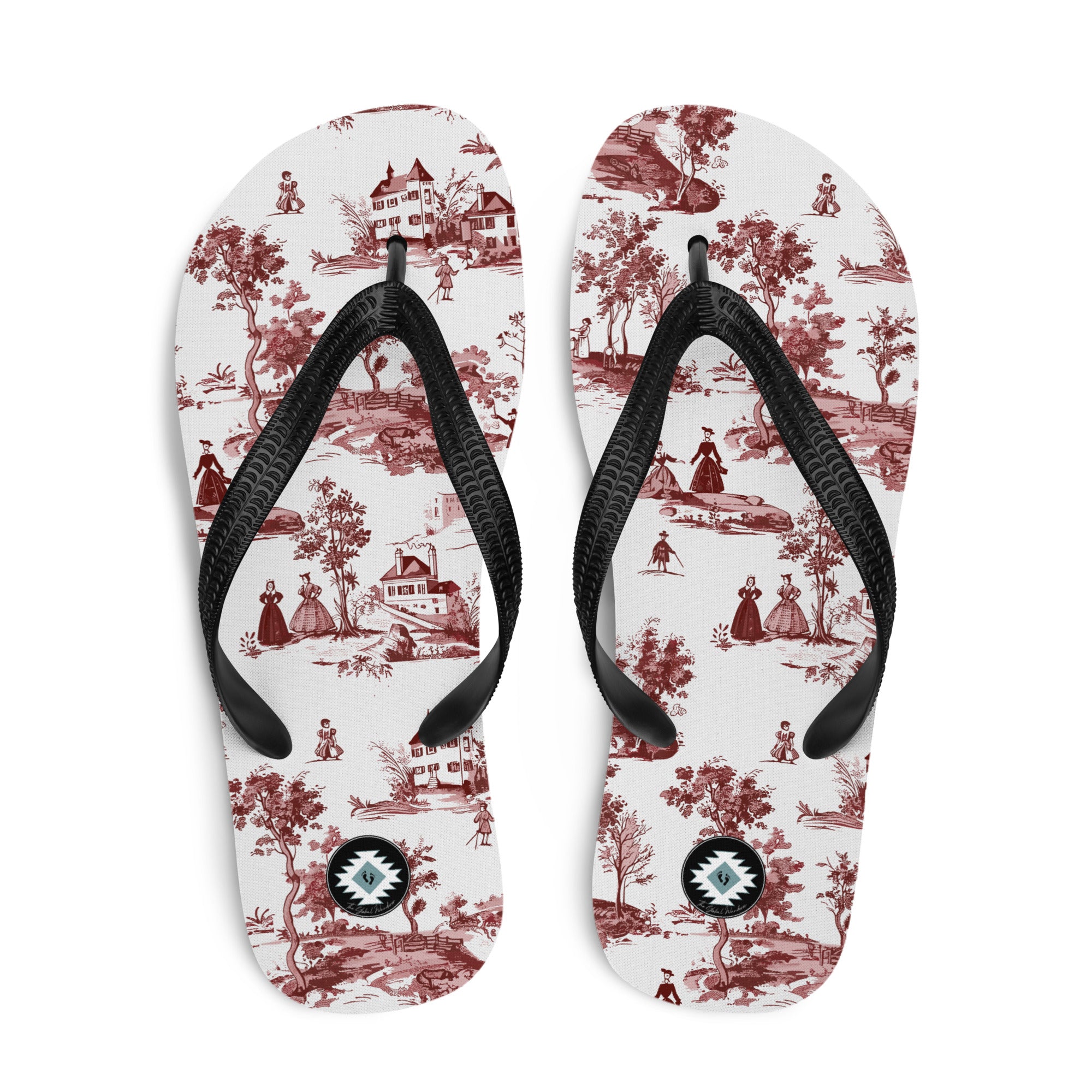 Toile de Rouen Flip Flops - The Global Wanderer