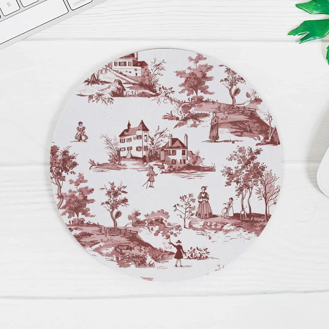 Toile de Rouen Mouse Pad - The Global Wanderer