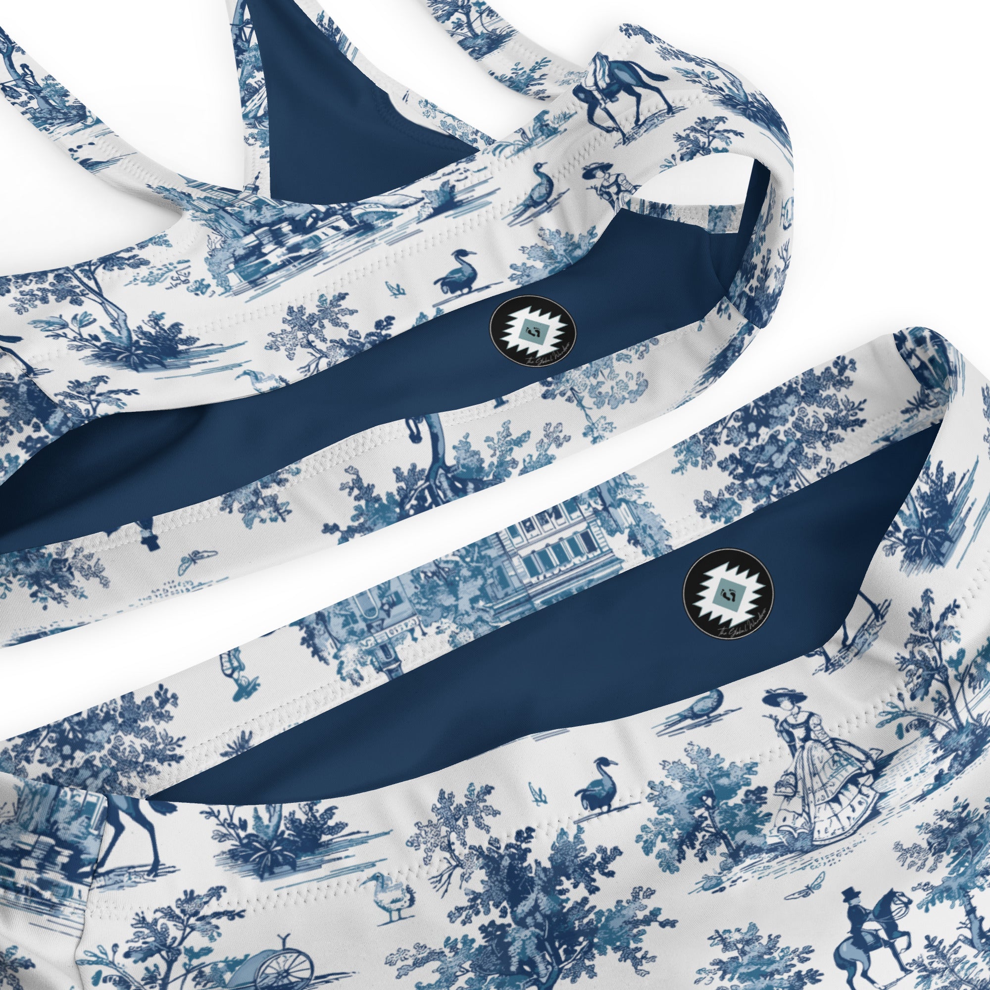 Toile de Versailles Recycled High-Waisted Bikini - The Global Wanderer