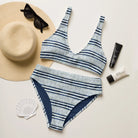 Tokyo Horizon Shibori Recycled High-Waisted Bikini - The Global Wanderer